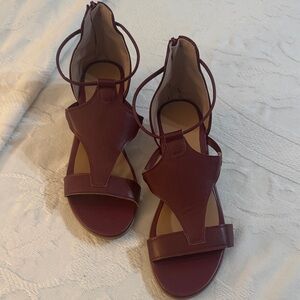Elegant Burgundy Women's Sandals